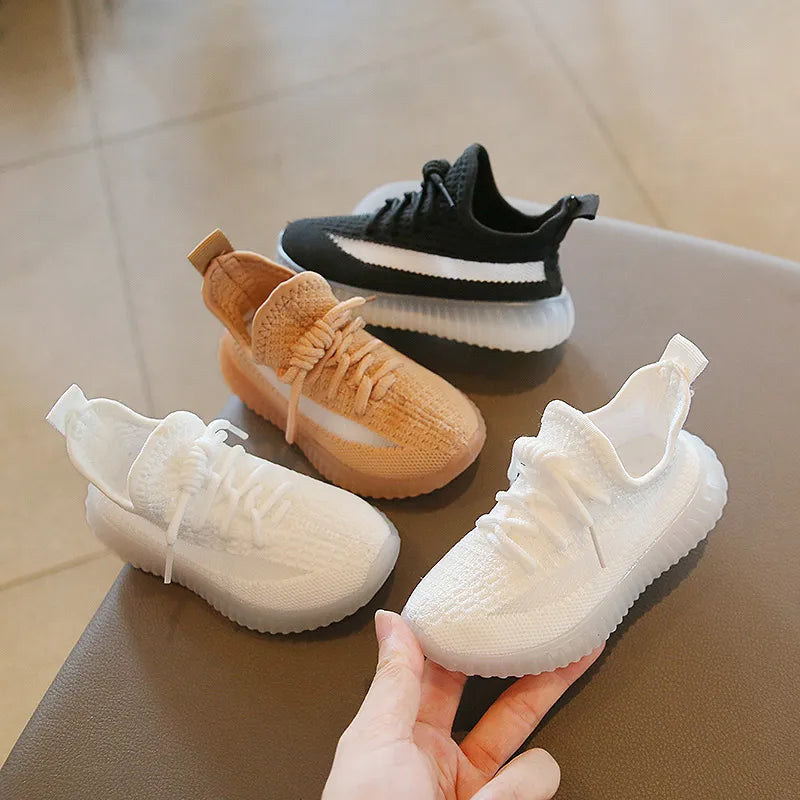 Boys’ Casual Sneakers – Black, Khaki or White