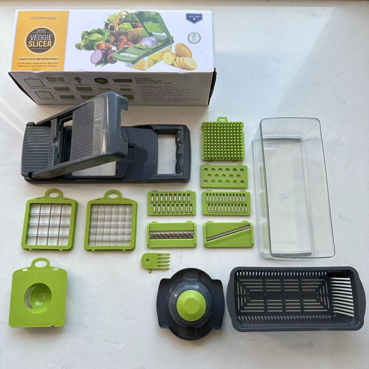 Multifunctional Vegetable Chopper with Container (1pc)