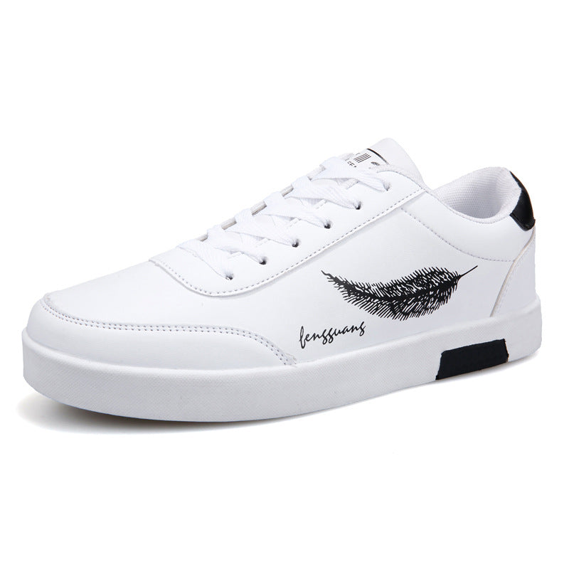 Men's Running Sneakers, Casual Feather Shoes, White Sneakers
