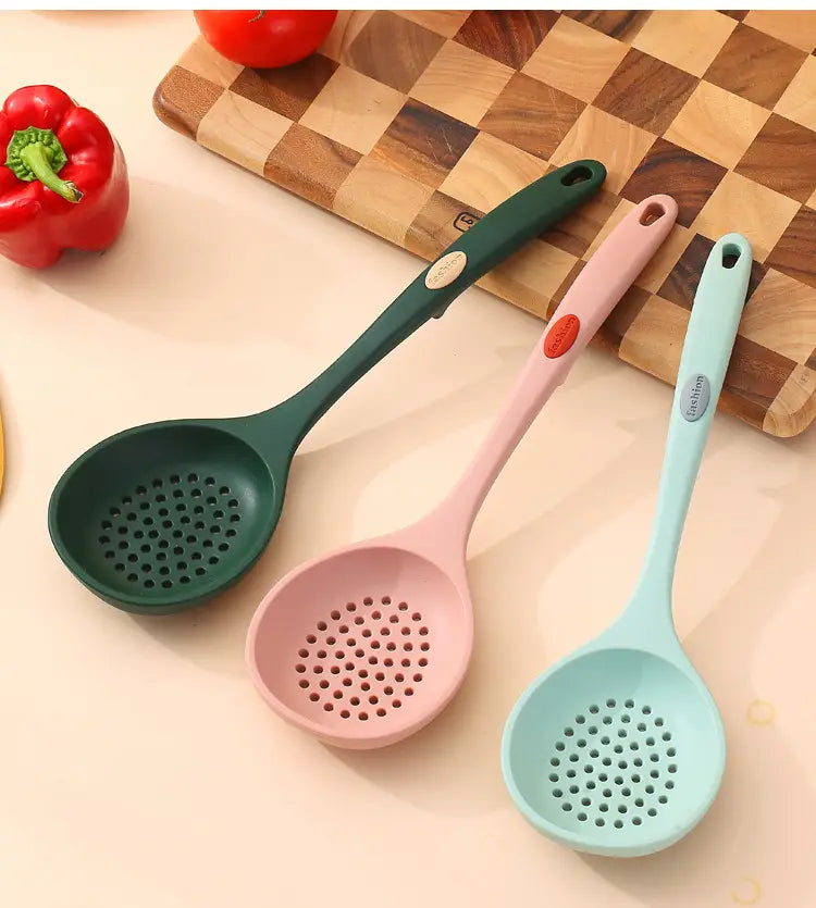 Non-Stick Kitchen Pot with Built-in Strainer & Scoop
