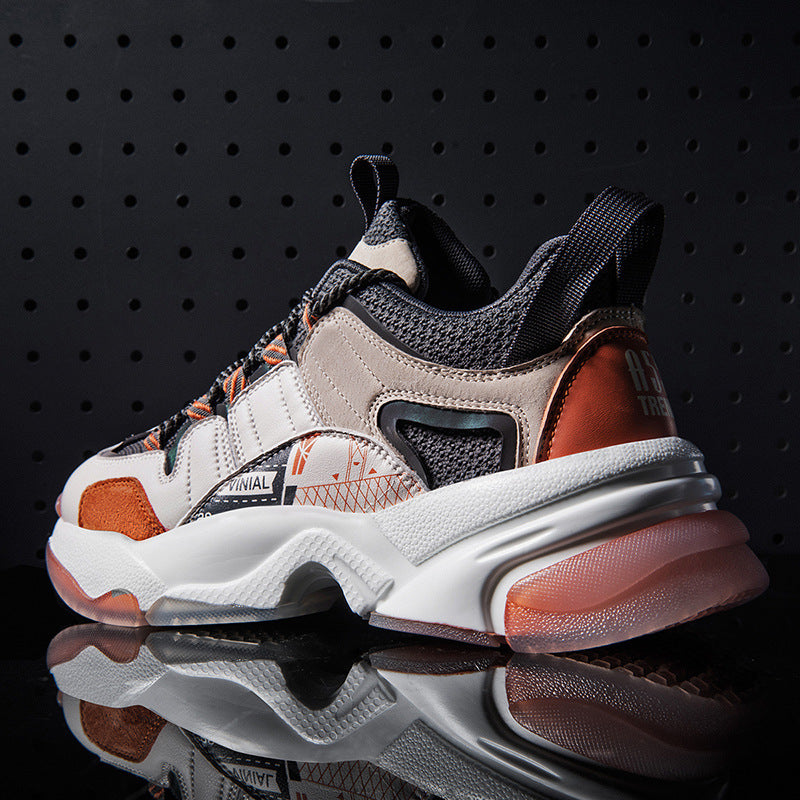 Casual Retro Patchwork Dad Sneakers for Men