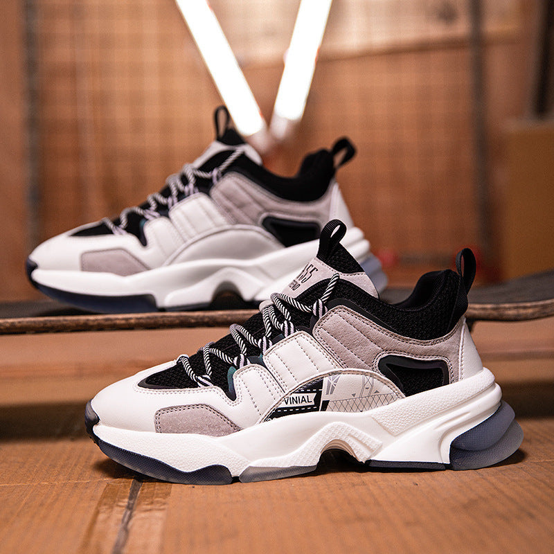 Casual Retro Patchwork Dad Sneakers for Men