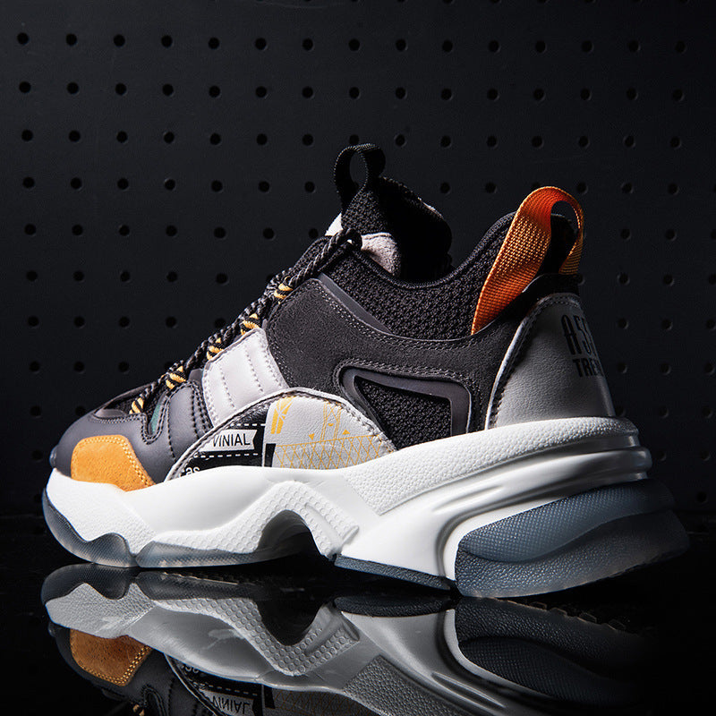 Casual Retro Patchwork Dad Sneakers for Men