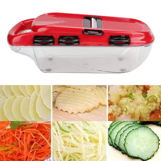7-Blade Vegetable Slicer with Container