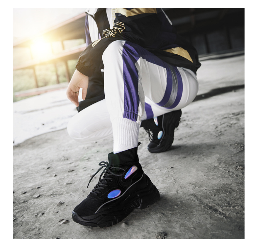 High-Top Mesh Sneakers – Black or White