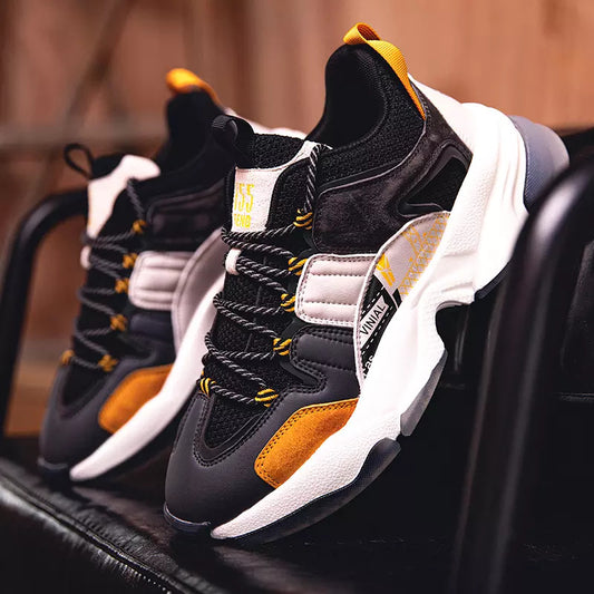 Casual Retro Patchwork Dad Sneakers for Men