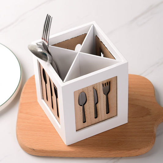 Wooden Kitchen Utensil Storage Box