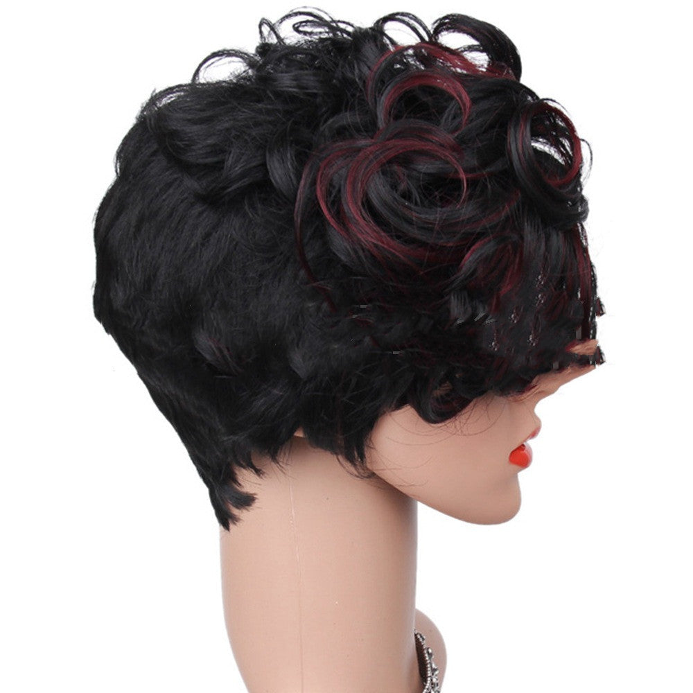 African Short Curly Wig for Women - Fluffy Natural Look